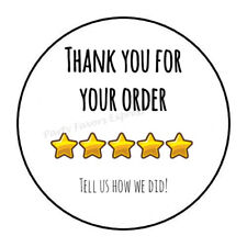 30 Thank You For Your Order Envelope Seals Labels Stickers 1.5 Round