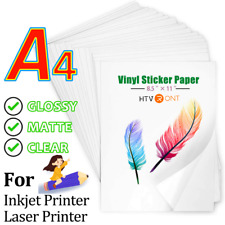 Lot 15-100 Waterproof Printable Vinyl Sticker Paper For Inkjet Laser Cricut Us