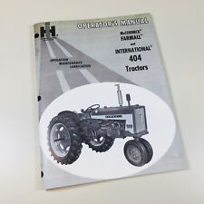 Farmall International 404 Tractor Operators Owners Manual Book Mccormick