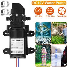 12v High Pressure Water Pump 130psi Self Priming Diaphragm Pump Home Auto Switch