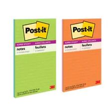 Post-it Super Sticky Notes 5845-ss 5x8in Energy Boost Lined 2 Padspack