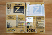 Lot Of 2 Cosmetic Riso S-7605 Z Type Black Ink Cart Riso - Ez 200ez 391urz-977