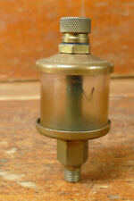 Vintage Antique Victor Lubricator Co Hit N Miss Brass Glass Oiler Steampunk