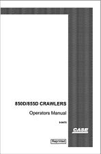 Crawler Dozer Operator Instruction Maintenance Manual Case 850d 855d - Print