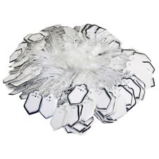 1000pcs Sliver Strung Tie On Tags Labels Retail Luggage Price Tags With String