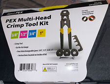 Apollo Pex Master Set 38-inch - 1-inch Multi-head Crimp Tool Kit 69ptkh0015k