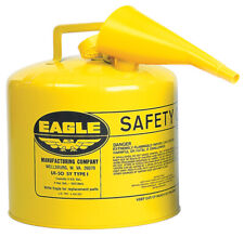 Eagle Ui-50-fsy Galvanized Steel Type I Diesel Safety Can 5 Gal. With Funnel