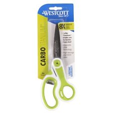 Westcott Carbo Titanium Scissors 8 Adjustable Glide Whitegreen Homeoffice B36