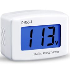 Ac 80-300v Lcd Digital Voltmeterflat Us Plug Voltage Measuring Monitor A