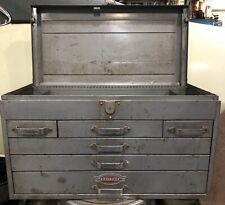 Vtg 1954 Craftsman 10 Drawer Oval Machinist Mechanic Tool Box Great Condition