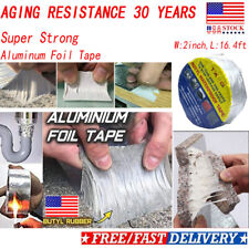 Aluminum Foil Tape 2x15ft Butyl Seal Rubber Tape Waterproof Roof Us Heavy Duty