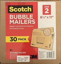 Scotch Shipping Bubble Mailers 8.5 X 11-inches Size 2 30-pack Ships 1-2 Days