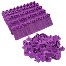 Numbered Ear Tags 001-100 Count Plastic Livestock Ear Tags With Numbers Anima...