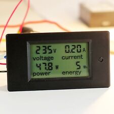100a Ac Lcd Panel Digital Power Watt Meter Monitor Voltage Kwh Voltmeter Ammeter