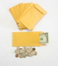 24 Kraft Coin Envelopes Jewelry Stamps Change Gift Envelope 7 Size 3.5 X 6.5