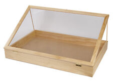 36 Inch Portable Natural Pine Wood Countertop Display Case - 24w X 36l X 4d