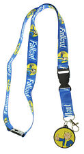 Fallout Reversible Breakaway Keychain Lanyard With Id Holder Vault Boy Rubber