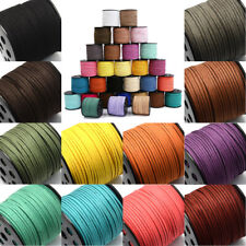 90mroll Faux Suede Cord String Thread Flat Leather Lace Spool 3.0x1.4mm