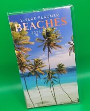 2024-2025 Beaches 2-year Pocket Monthly Planner Appointment Book 6.5 X 3.75