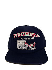 Vintage 80s Wichita Feed Hardware Horse Wagon Snapback Trucker Hat Foam