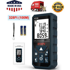 Handheld Laser Distance Measure Meter 328ft100m W Hand Strap Battery Included