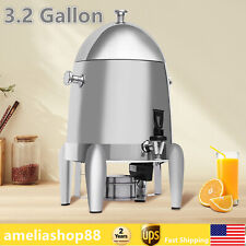 3.2 Gallon Commercial Juice Dispenser Cold Hot Beverage Ice Drink Dispenser
