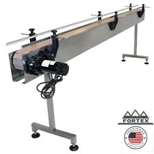 Fortex Stainless Steel 8 X 4.5 Inline Packaging Conveyor With Table Top Belt