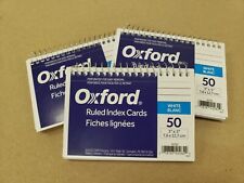 Oxford Spiral Bound Index Cards Ruled 3 X 5 White 50 Cards 3 Pack