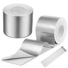 Silver 16ft High Temperature Heat Shield Roll Self Adhesive Reflective Wrap Tape