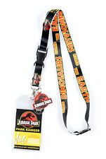 Jurassic Park Park Ranger Breakaway Lanyard Clear Id Badge Holder Keychain