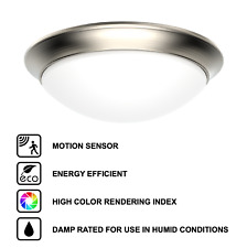 Motion Sensor Led Ceiling Light Flush Mount Brushed Nickel 3000k Warm Soft White