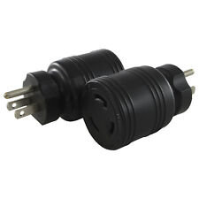 Conntek Nema 5-15p To L5-30r 15 Amp 125 Volt Locking Plug Adapter Black