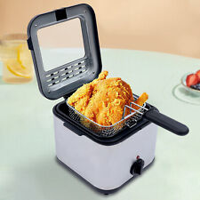 2.5l Countertop Electric Deep Fryer Mini Basket Fryer Stainless Steel Fish Fryer