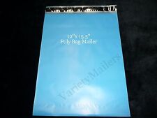 14 Large Blue Poly Bag Mailers 12x15.5 Big Self-sealing Shipping Bags