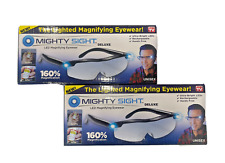 Pack Of 2 - Mighty Sight Deluxe - Magnifying Eyewear With Led Light - With Case