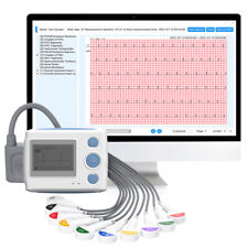 Us Stock 12 Lead Dynamic Ecg Ekg Holter Recorder 24 Hour Pc Software Ai Analysis