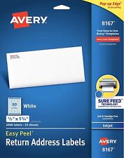 New Box Of 2000 Avery 816751675267 Return Address Shipping Labels 12x 1 34