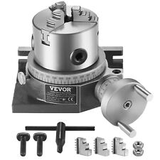 Vevor Rotary Table For Milling Machines 4 Horizontal Vertical With 3-jaw Chuck