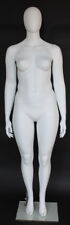 6 Ft 1 In Plus Size Female Mannequin Abstract Head Matte White New Style Plus-55