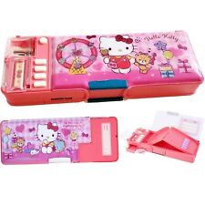 Hello Kitty Multi Functional Case Pencil Pen Stationery Holder Box 2-sharpeners