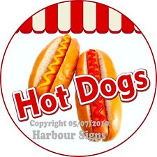 Hot Dogs Decal Choose Your Size Concession Food Truck Vinyl Circle Sticker