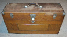 Vintage H. Gerstner Sons 5 Drawer Wood Machinist Chest Wooden Oak Tool Box