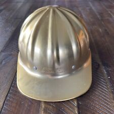 Vtg Superlite Fibre Metal Aluminum Hard Hat Construction Gold Usa