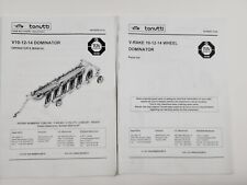 Tonutti V Rake V10 - 12 - 14 Dominator Operators Manual Parts List