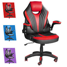 Ergonomic Gaming Racing Chair Leather Office Chair Swivel Computer Desk Seat
