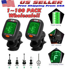 Lcd Clip On Chromatic Acoustic Electric Guitar Bass Ukulele Banjo Violin Tuner