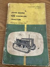 John Deere 420 Crawler Tractor Omt42757 Operators Manual Book