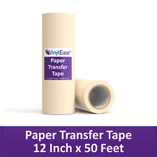 Paper 12 In X 50ft Vinyl Transfer Tape Medium Tack Layflat Roll Us Based Seller
