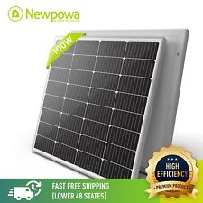 Newpowa 100 Watt Solar Panel Monocrystalline 12v For Camping Rv Marine Off-grid