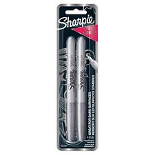 Sharpie Metallic Fine Point Permanent Markers 2pkg Silver 071641391086